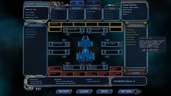 Horizon - Ship Design | Ship design is solid. Many components upgrade automatically but you can't refit ships.