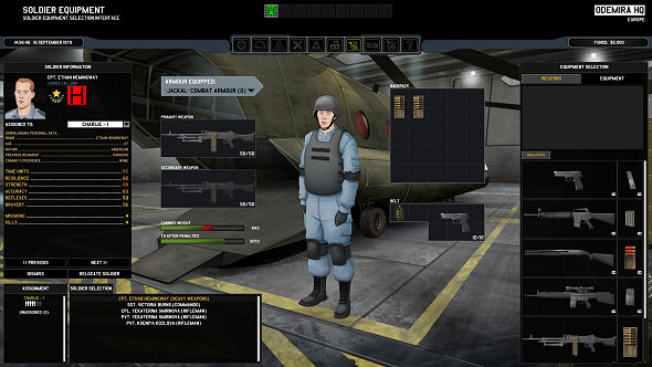 Xenonauts | Soldier equipping screen