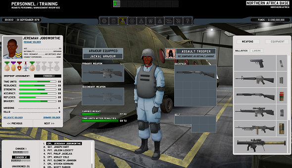 Xenonauts | Soldier equipping screen (part of major UI overhaul)