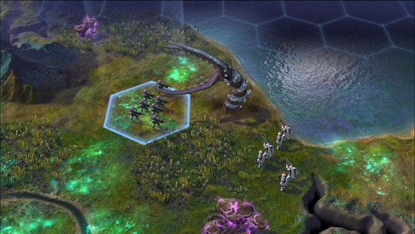 Sid Meier's Civilization: Beyond Earth | Alien worm fighting early explorers