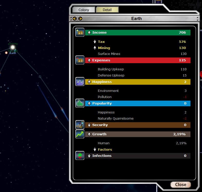 Armada 2526 - Planet Stats Screen (detail view)