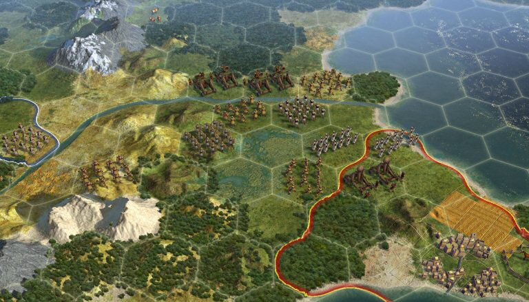 Civilization 5: Hexagon tiles instead of squares