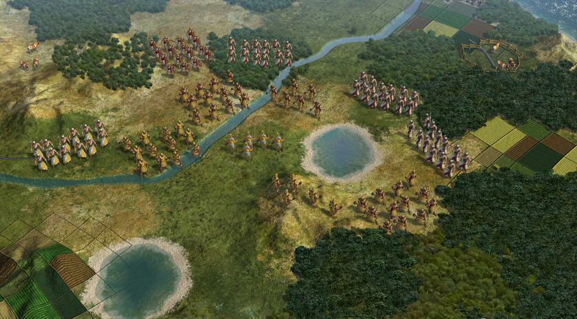 Civilization 5: Troops laid in the battlefield