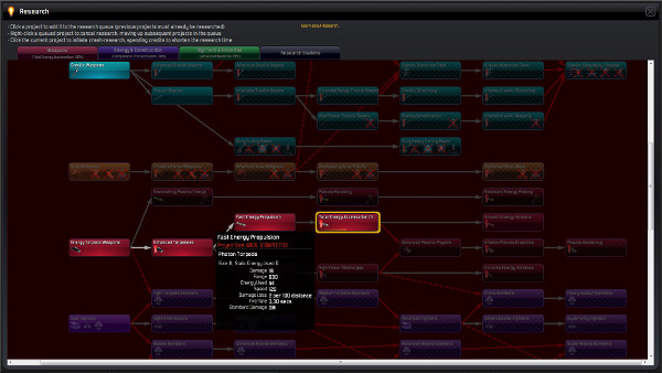 Distant Worlds: Universe | The tech tree is big and interesting enough