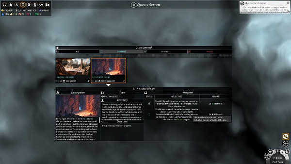 Endless Legend Preview | Quests screen