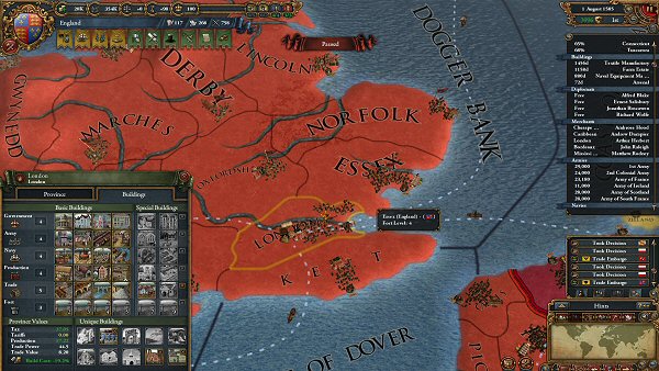 Europa Universalis IV | Provinces development and buildings