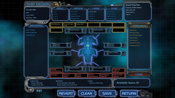 Horizon - The ship design screen could be more user friendly but it gets the job done