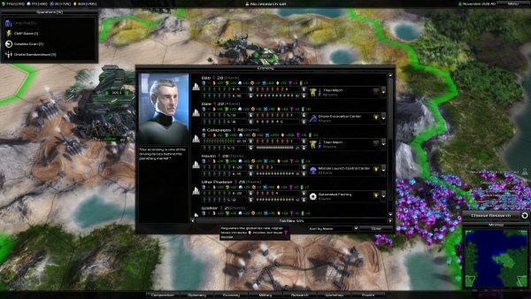 Pandora: First Contact | Economy management screen