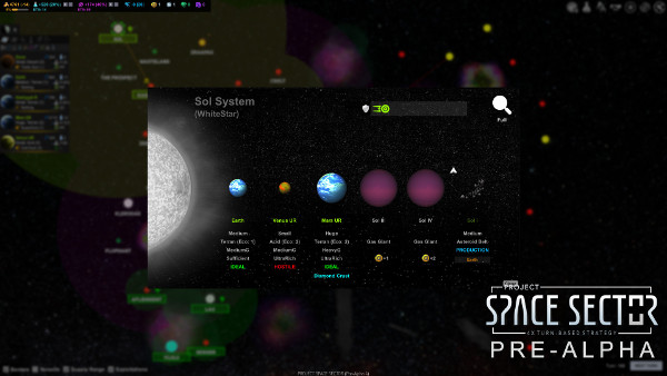 Project Space Sector: System View (Pre-Alpha)