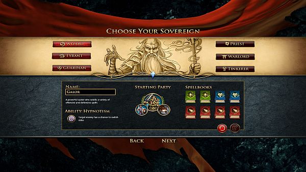 Sorcerer King Early Access | 3 of the 6 pre-configured sovereigns are available in beta 2.