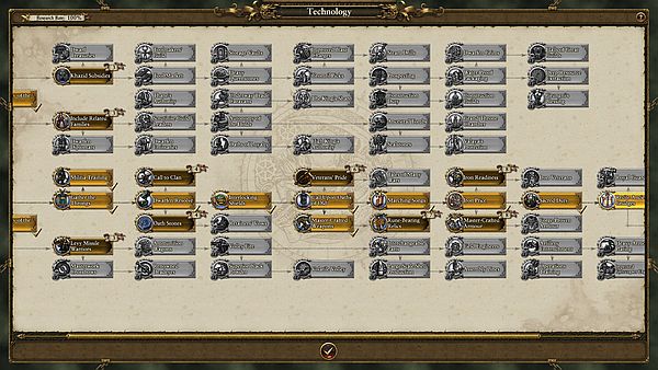 Total War: WARHAMMER - The Dwarves have a mighty tech tree