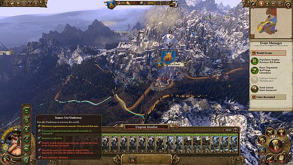 Total War: WARHAMMER - Orcs and Dwarves can travel quickly in the underway