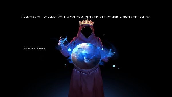 Worlds of Magic Review | Sorry to spoil the ending.  This is actually an improvement over the release day victory screen.